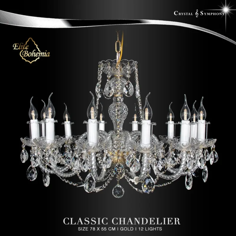 โคมไฟระย้า Elite Bohemia E/L107/12/01PB/G