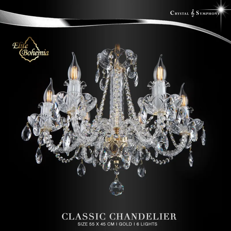 โคมไฟระย้า Elite Bohemia E/L108/6/01PB/G