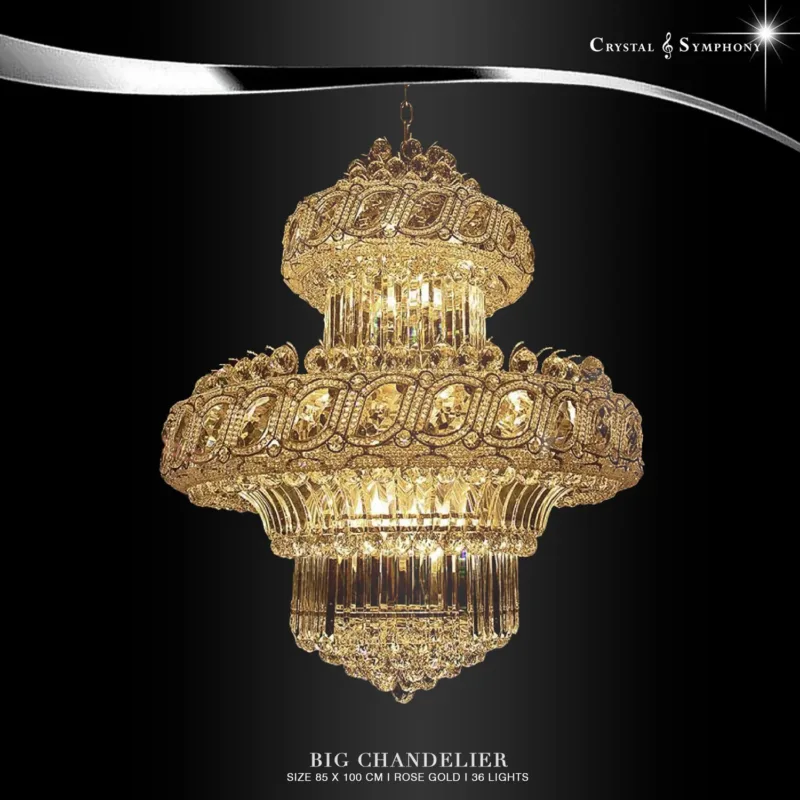 โคมไฟระย้าขนาดใหญ่ สูง 1 เมตร KRIJL-38005/850L36SKG