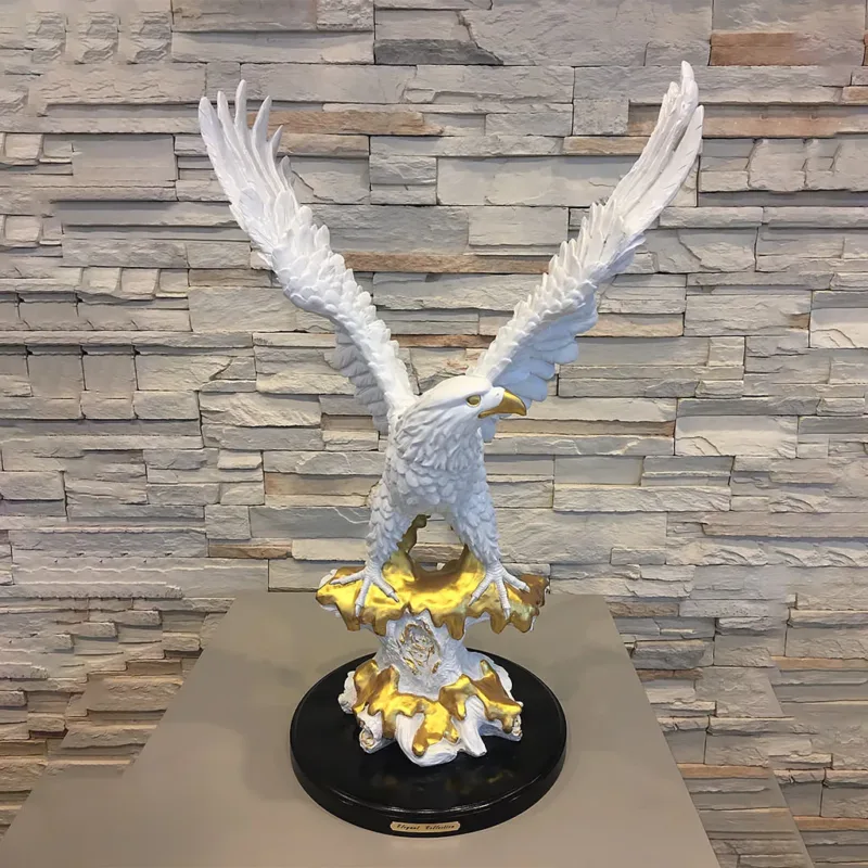 รูปปั้นนกอินทรีเรซิ่นสีขาว AL/2560WG-26