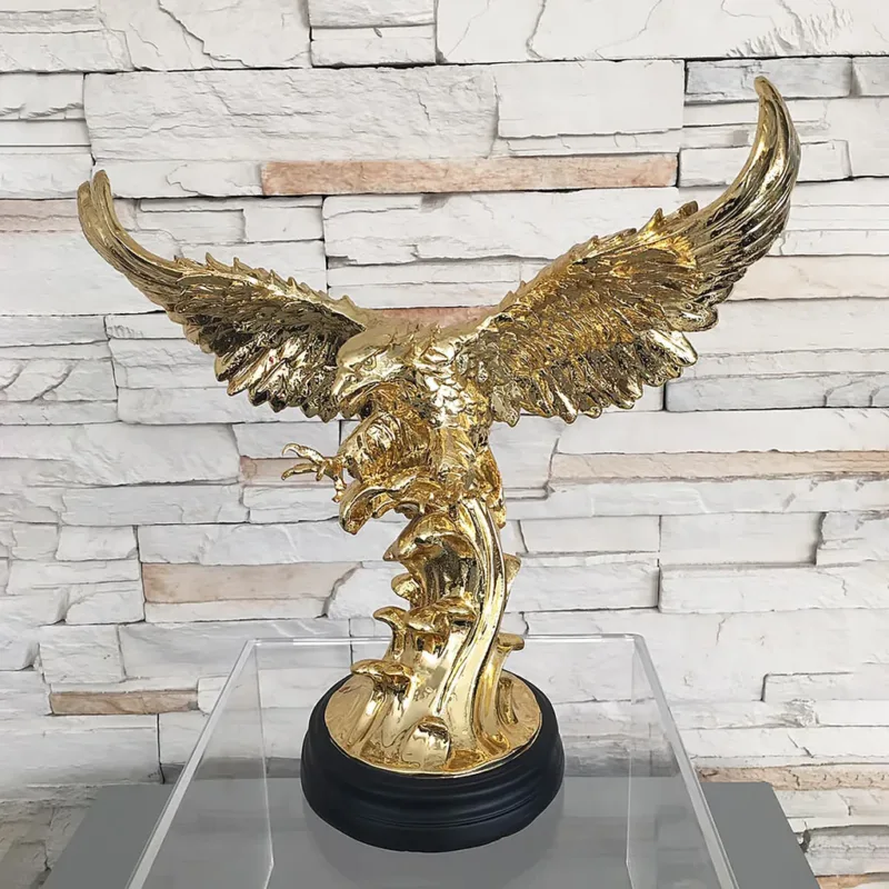 รูปปั้นนกอินทรีเรซิ่นสีทอง AL/2561PD