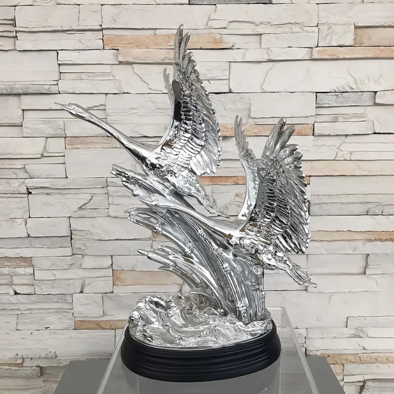 รูปปั้นนกหงส์สีเงิน AL/2598DS