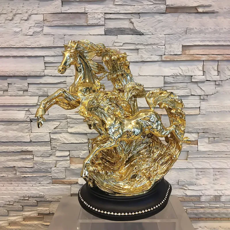 รูปปั้นม้าสีทอง AL/5238PD