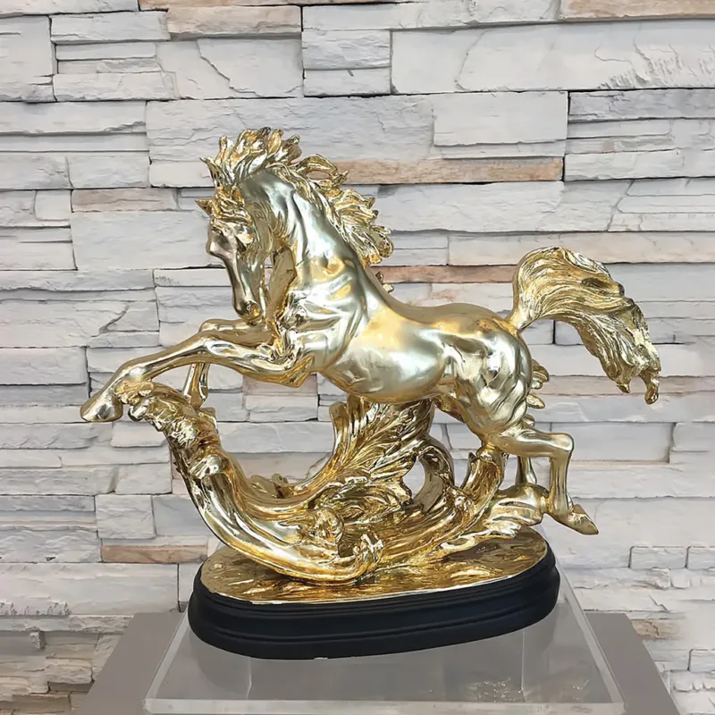 รูปปั้นม้าสีทอง AL/5240PD