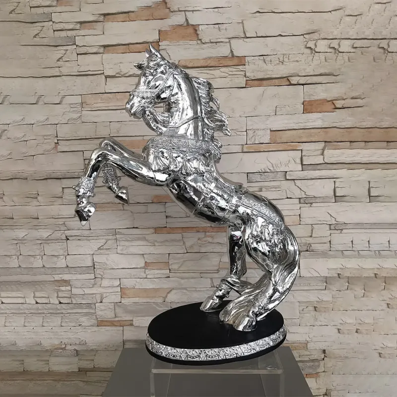 รูปปั้นม้าสีเงิน AL/5241DS