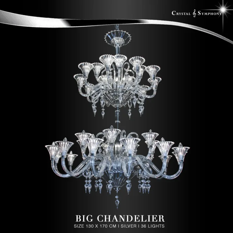 โคมไฟระย้าขนาดใหญ่ สูง 1.7 เมตร KRID-83478/L21+15S