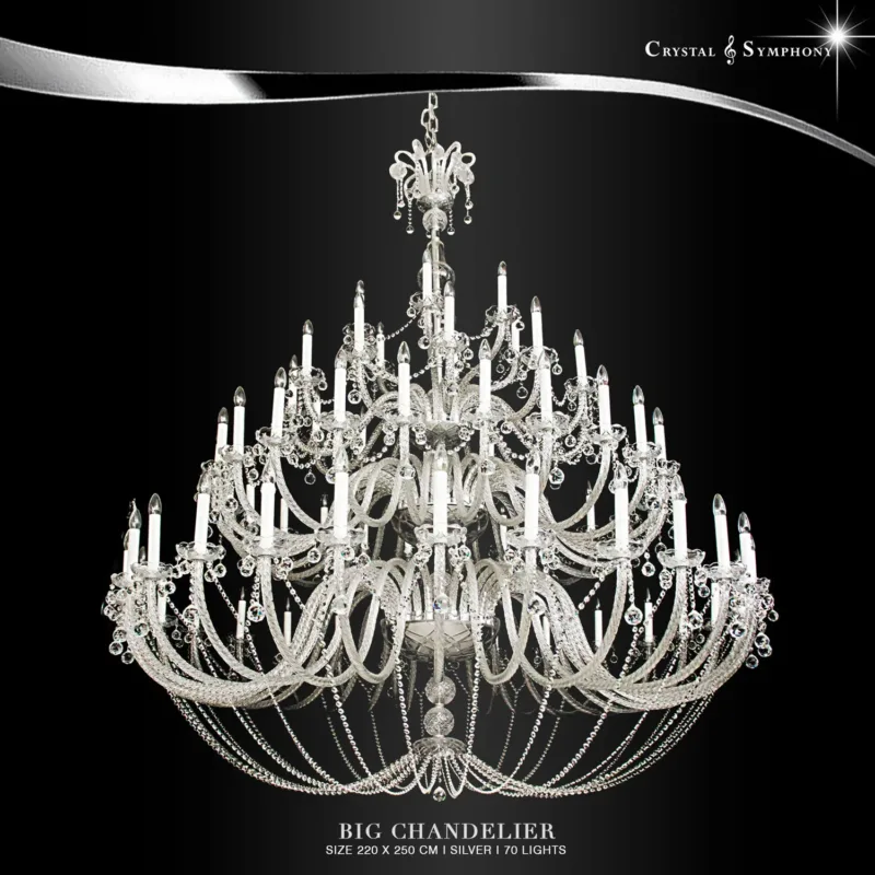 โคมไฟระย้าขนาดใหญ่ สูง 2.5 เมตร KRIJY-6279/2200/L66S