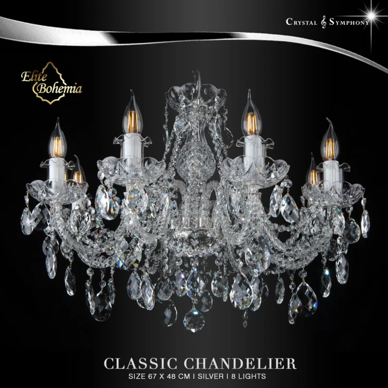 โคมไฟระย้า Elite Bohemia E/L107/8/01NPB/S