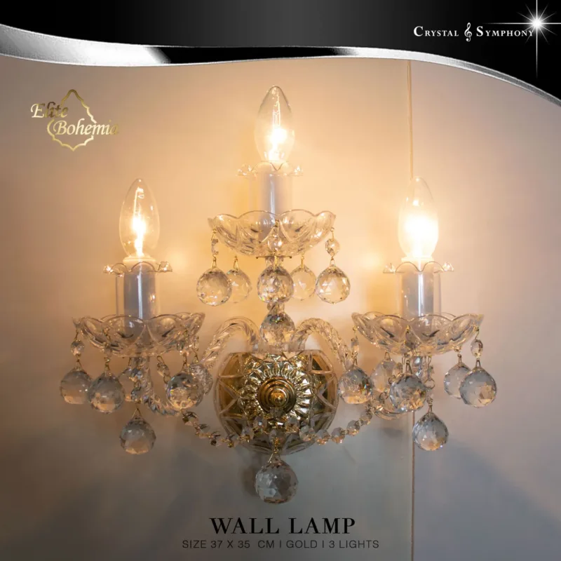 โคมไฟกิ่ง โคมไฟติดผนัง Elite Bohemia E/N101/3/07PB/G