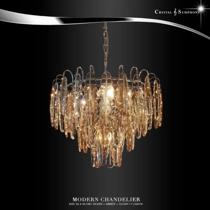 โคมไฟโมเดิร์น KRIJL-Y8006/500/SAMB โคมไฟคริสตัล คุณภาพสูง เม็ดคริสตัลมีความสวยงามเปล่งประกาย เพิ่มความหรูหรา Luxury ให้กับห้องคุณได้เป็นอย่างดี