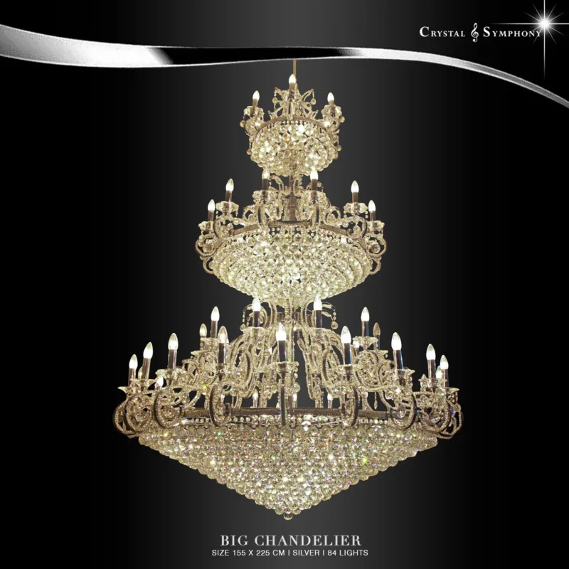 โคมไฟระย้าขนาดใหญ่ สูง 2.2 เมตร KRIJY-JY83222/L84/S