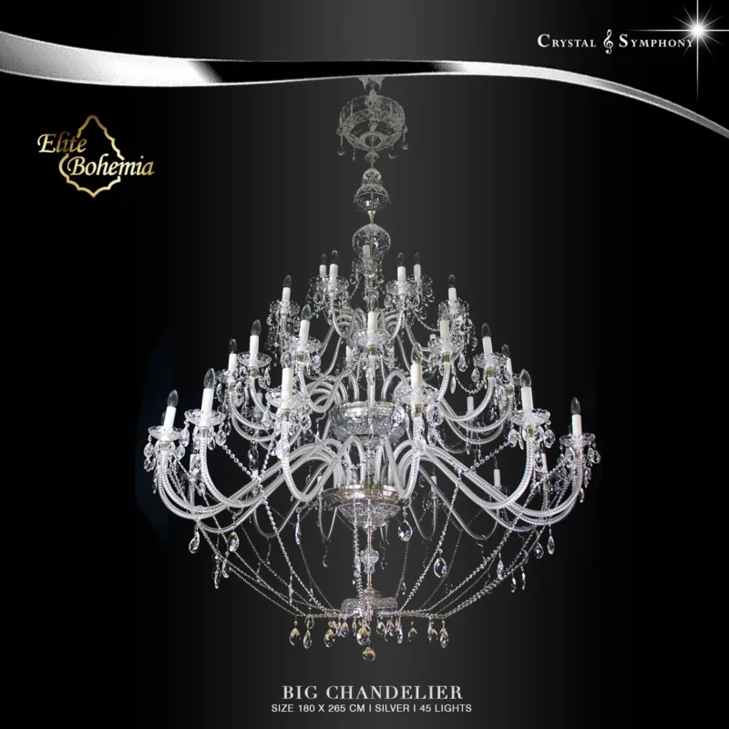 โคมไฟระย้า Elite Bohemia E/L621/45/19N โคมไฟคริสตัลขนาดใหญ่ แบรนด์ Elite Bohemia โคมไฟระดับโลกจาก Czech Republic เหมาะสำหรับติดบริเวณพื้นที่กว้างขวาง