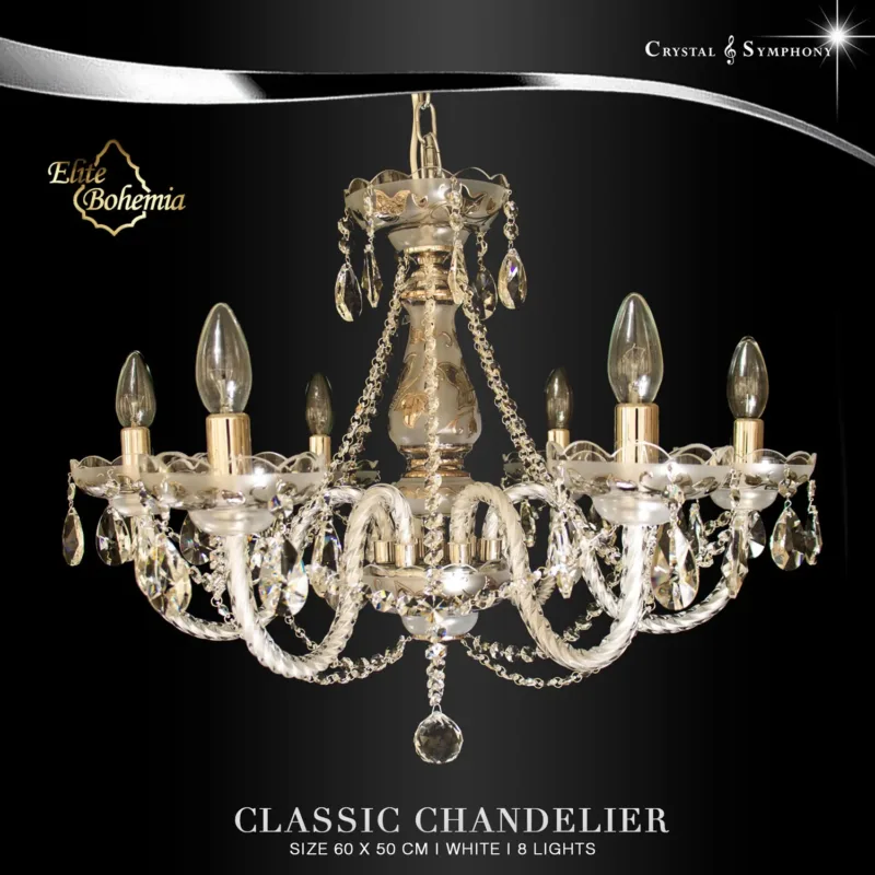 โคมไฟระย้า Elite Bohemia E/L505/6/19N/S โคมไฟคริสตัล แบรนด์ Elite Bohemia จาก Czech Republic โคมไฟคริสตัลก้านเกลียว Hand Made