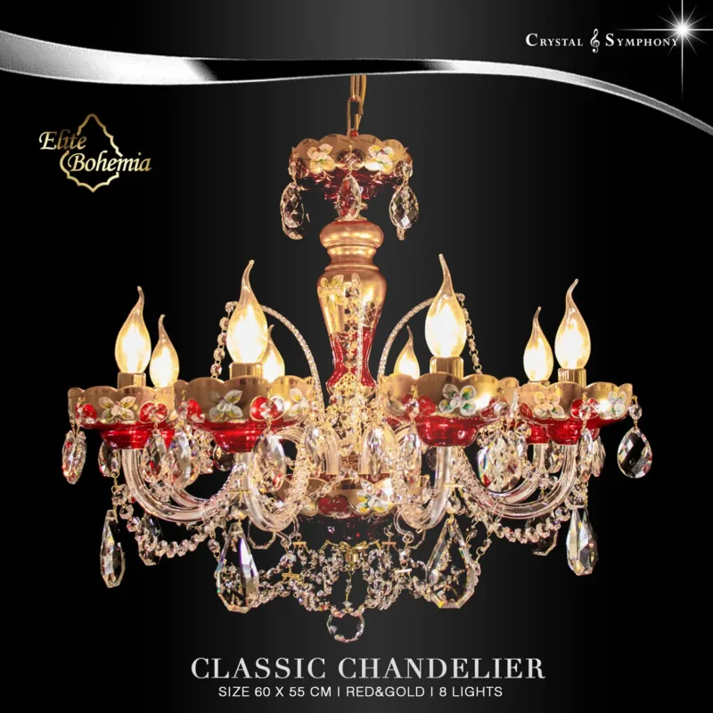 โคมไฟระย้าคริสตัล แชนเดอเรียตกแต่งบ้าน