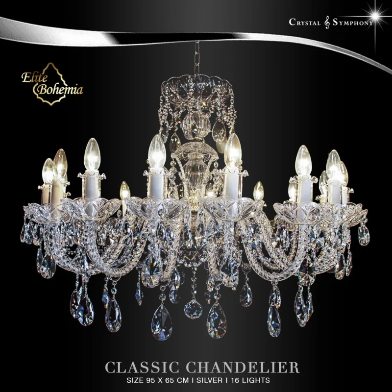 โคมไฟระย้า Elite Bohemia E/L102/16/02NPB/S โคมไฟระย้าคริสตัล แชนเดอเลียร์ chandelier