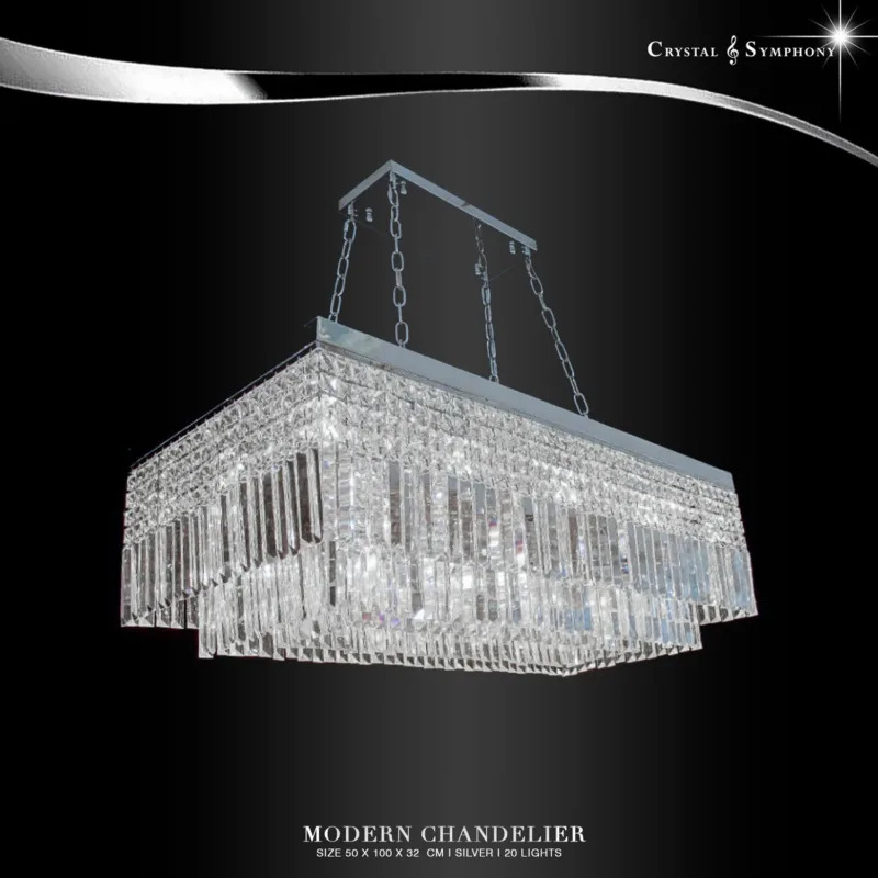 โคมไฟโมเดิร์น KRIJL-812/1000/L20/S โคมไฟคริสตัล คุณภาพสูง เม็ดคริสตัลมีความสวยงามเปล่งประกาย เพิ่มความหรูหรา Luxury ให้กับห้องคุณได้เป็นอย่างดี