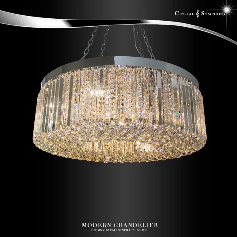 โคมไฟโมเดิร์น KRIJL-8873/800/L15/S โคมไฟคริสตัล คุณภาพสูง เม็ดคริสตัลมีความสวยงามเปล่งประกาย เพิ่มความหรูหรา Luxury ให้กับห้องคุณได้เป็นอย่างดี