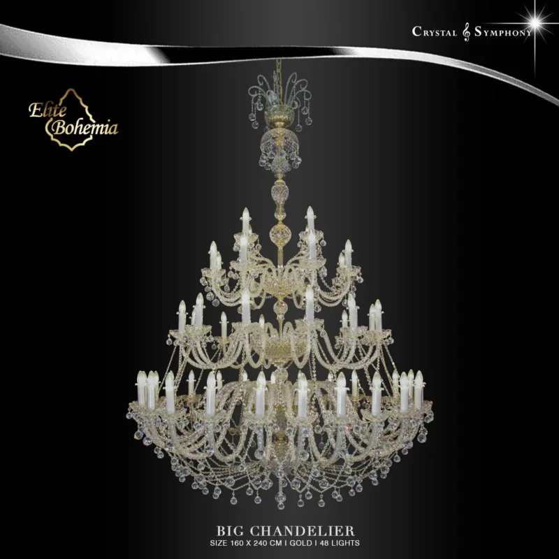 โคมไฟระย้าขนาดใหญ่ โคมไฟคริสตัลขนาดใหญ่ แบรนด์ Elite Bohemia โคมไฟระดับโลกจาก Czech Republic เหมาะสำหรับติดบริเวณพื้นที่กว้างขวางหรือพื้นที่ที่มีเพดานสูง