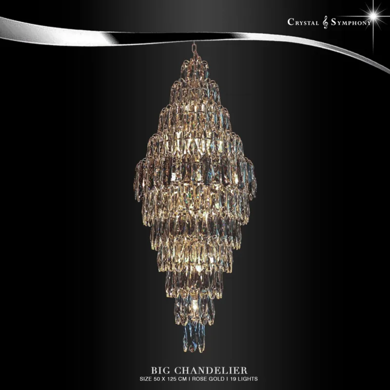 โคมไฟโมเดิร์น KRISQ-19170/500L19SG โคมไฟคริสตัล คุณภาพสูง เม็ดคริสตัลมีความสวยงามเปล่งประกาย เพิ่มความหรูหรา Luxury ให้กับห้องคุณได้เป็นอย่างดี