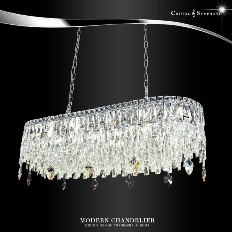 โคมไฟโมเดิร์น KRISQ-19313/350L17S โคมไฟคริสตัล คุณภาพสูง เม็ดคริสตัลมีความสวยงามเปล่งประกาย เพิ่มความหรูหรา Luxury ให้กับห้องคุณได้เป็นอย่างดี